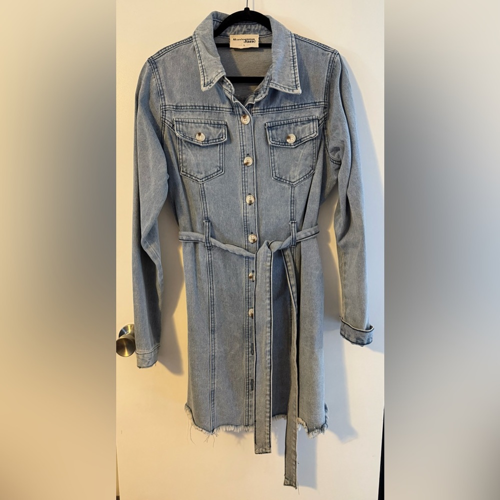 Savanna Jane Light Blue Denim dress